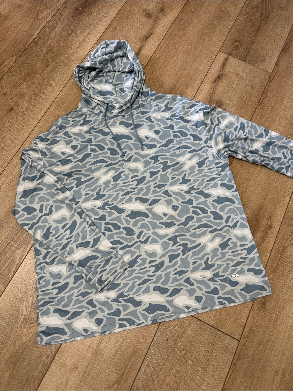 BURLEBO Blue & White Camo Hoodie
